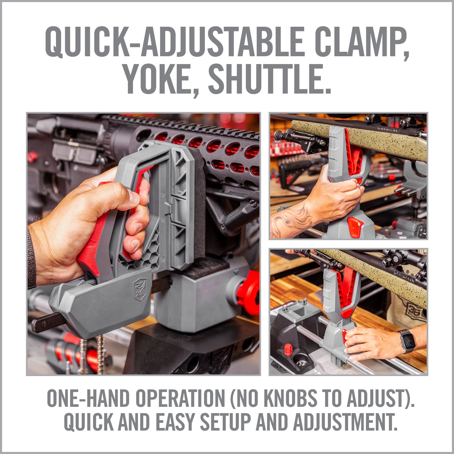 Real Avid Master Gun Workstation: Smart-Assist kompatibel mit Arbeitslampe, Lupe und Handyhalter auf Gooseneck