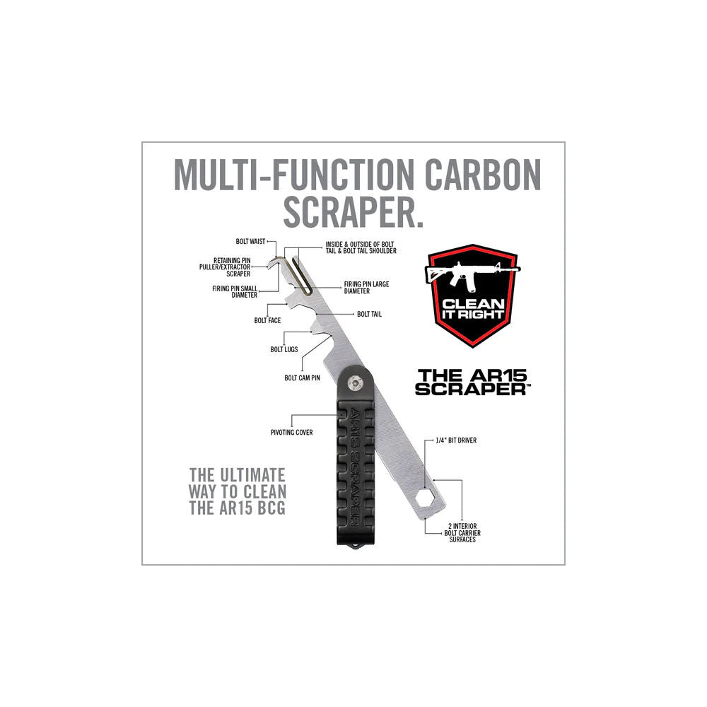 Real Avid Gun Boss Pro AR15 MAX AR15 Scraper und Smart Brushes für 12 BCG-Carbon-Punkte