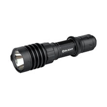 Olight Warrior X 4 in Schwarz mit sichtbarem Reflektor und Lampengehäuse