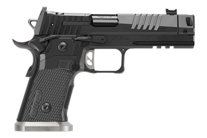 SIG Sauer P211-GTO 9mm Sportpistole in Schwarz, linke Seitenansicht vor weissem Hintergrund