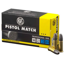 RWS .22 lfb. Pistol Match Patrone mit LRN-Bleigeschoss