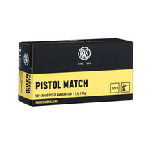 RWS .22 lfb. Pistol Match 2,6 g 40 gr Matchmunition, Packung mit 50 Patronen
