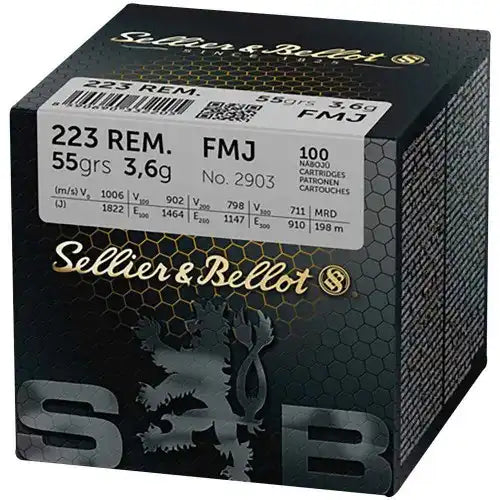 223 Rem Sellier & Bellot Vollmantel 55grs Munitionspackung