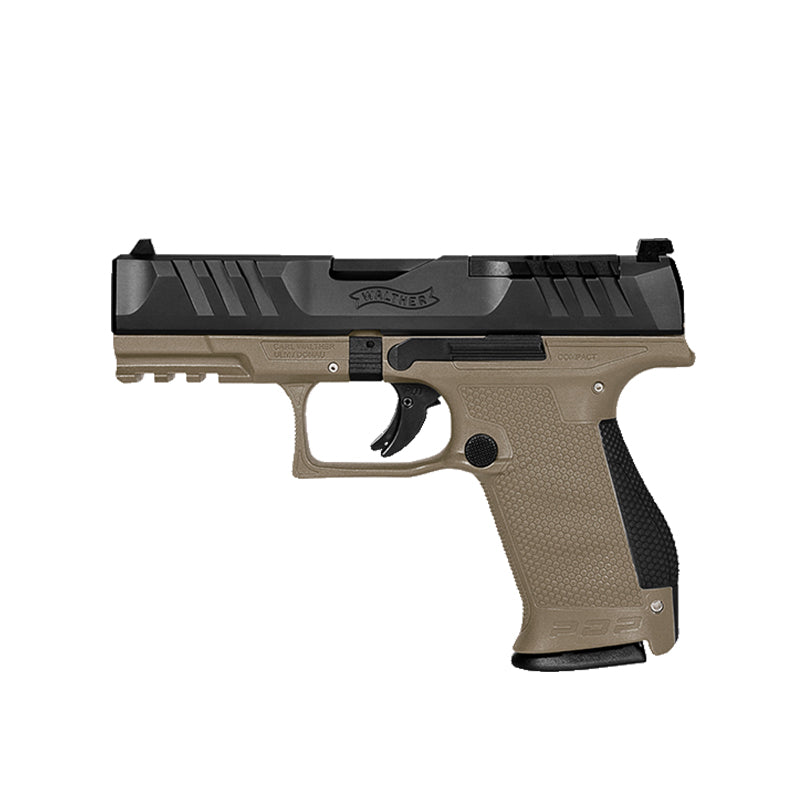 Walther PDP Compact OR in Flat Dark Earth (FDE), 4 Zoll, linke Seite