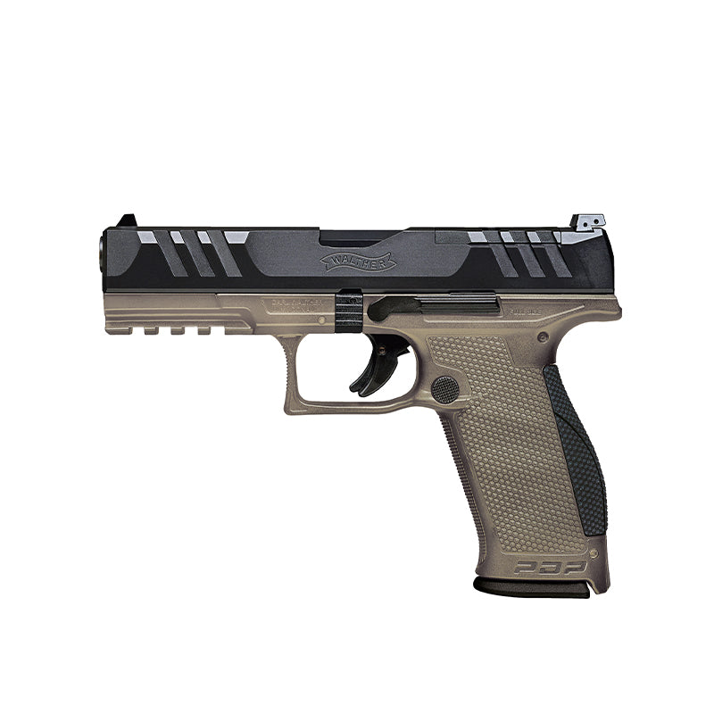 Walther PDP OR in Flat Dark Earth (FDE), 4,5 Zoll, linke Seite