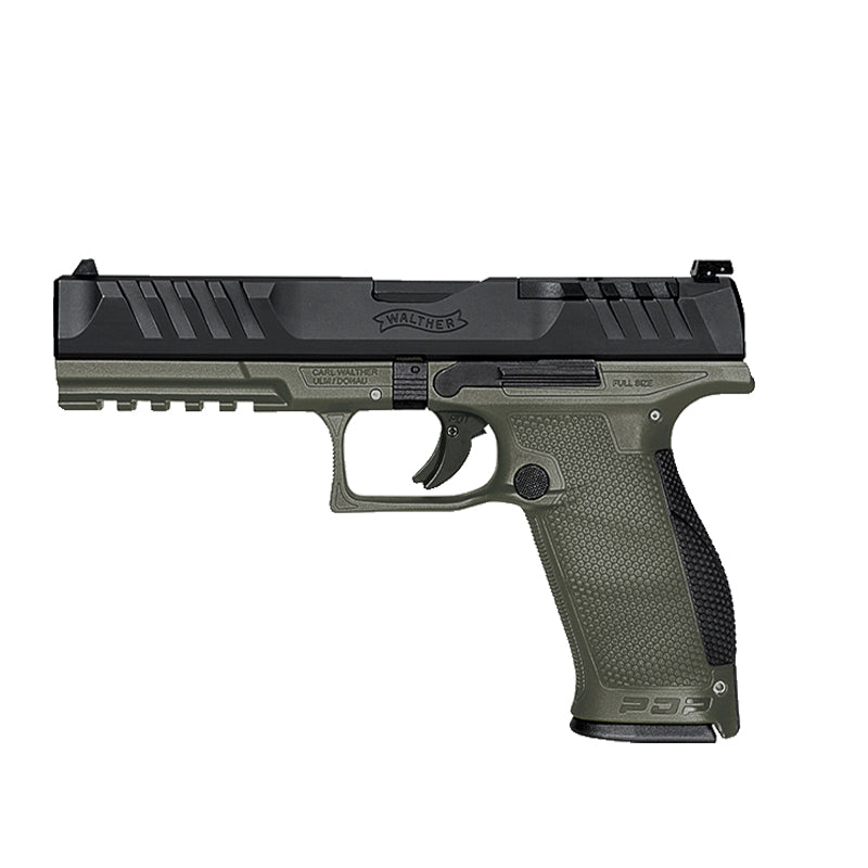 Walther PDP OR in OD Green, 5 Zoll, linke Seite