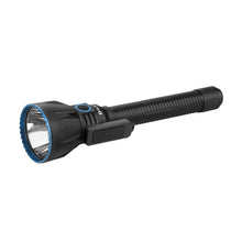 Olight Javelot Turbo 2 in Schwarz mit großem Reflektor und angedockter Fernbedienung