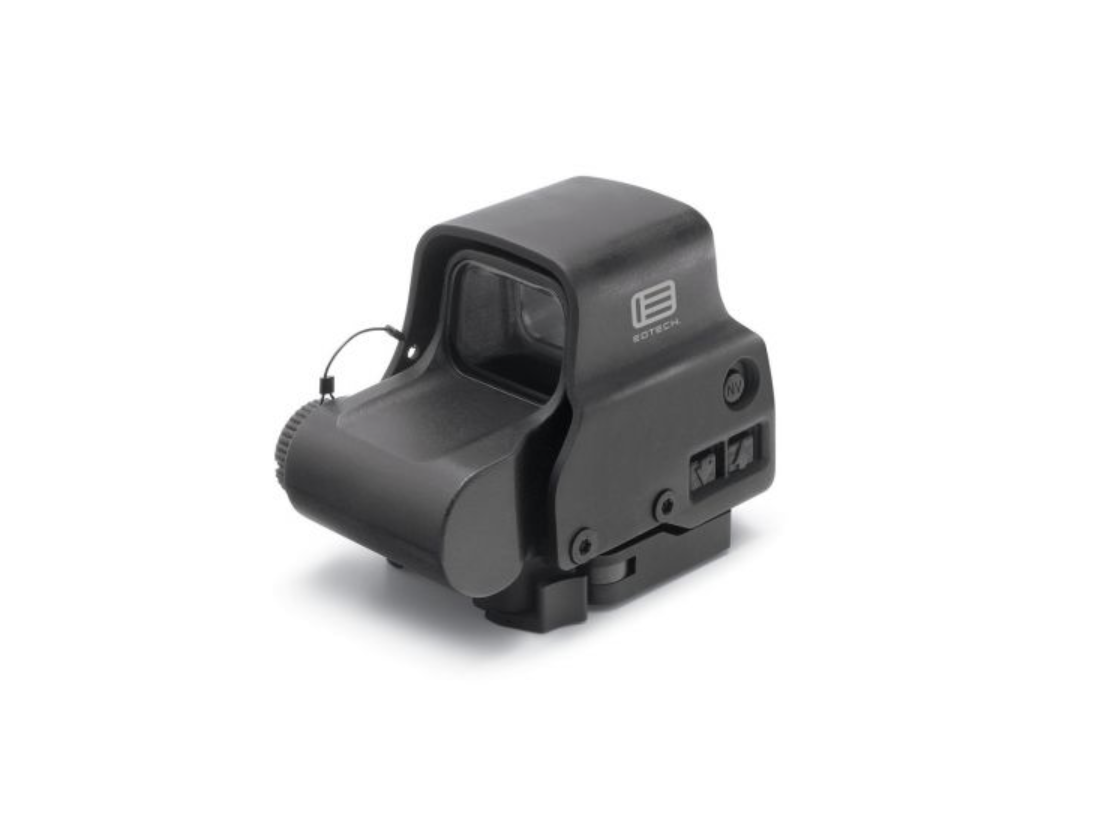 EOTECH EXPS3 holografisches Visier in Schwarz, rechte Seitenansicht vor weißem Hintergrund