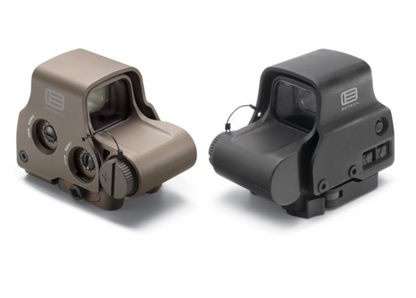 EOTECH EXPS3 holografisches Visier in Schwarz und TAN, Übersichtsansicht vor weißem Hintergrund