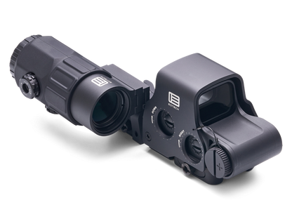 EOTECH HHS V mit G45 Magnifier in Flip-to-Side-Position, 3D-Ansicht von links