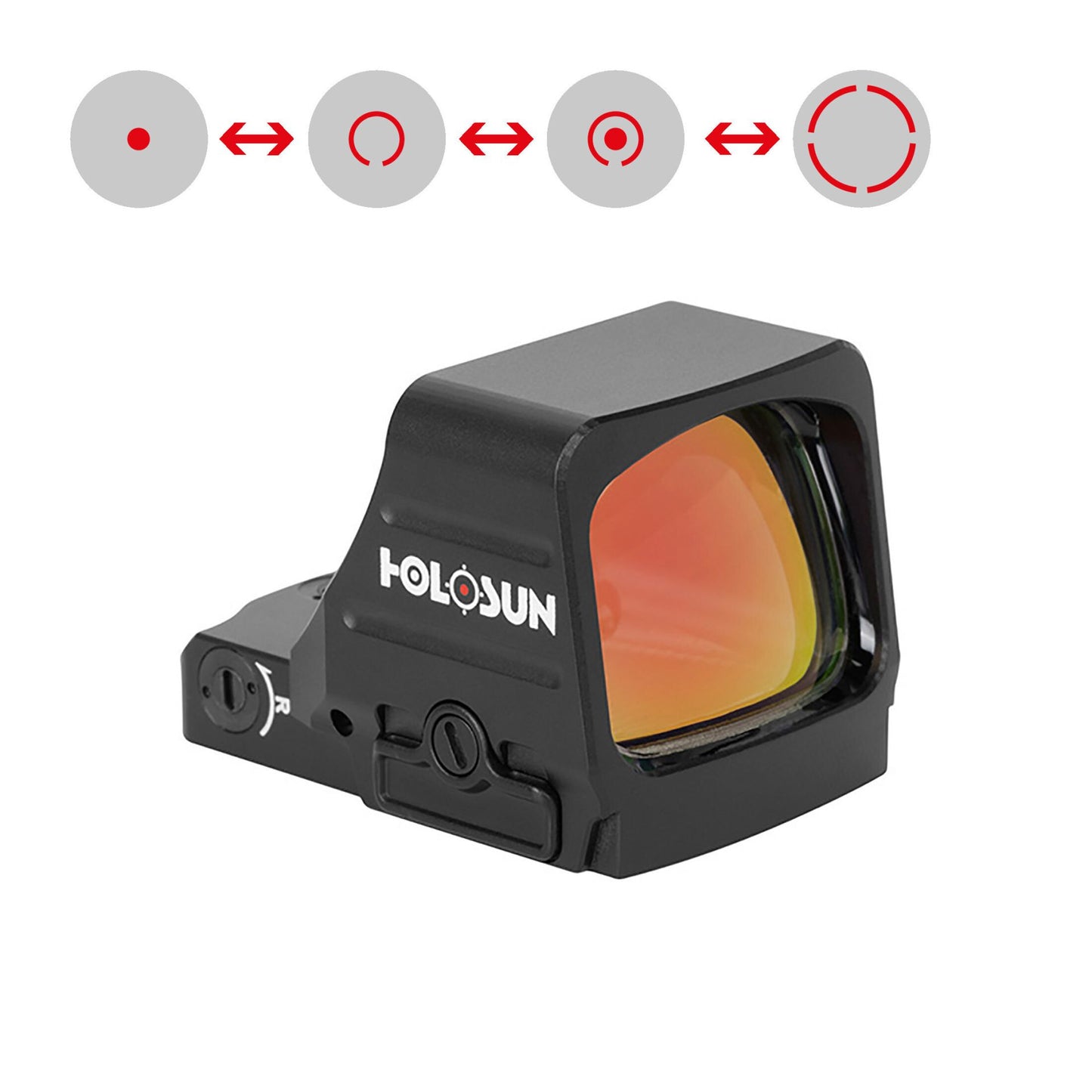 Holosun HS507COMP Offenes Reflexvisier + wechselbarem 2MOA Punkt, 8/20/32MOA Kreis Absehen