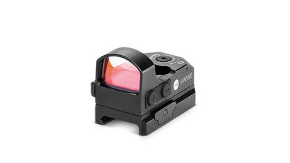 Hawke Micro Reflex Dot 3 MOA Weaver / Docter: Ansicht von links mit Helligkeitstasten und Weaver-Basis