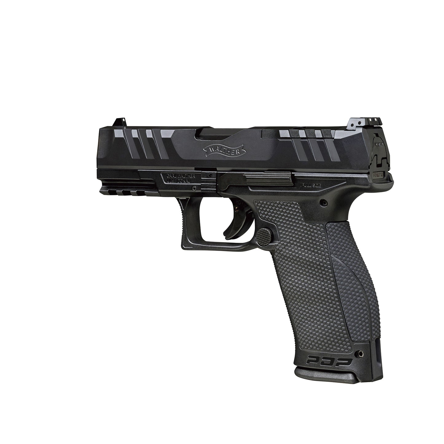 Walther PDP Compact OR in Schwarz, 4 Zoll, perspektivische Ansicht