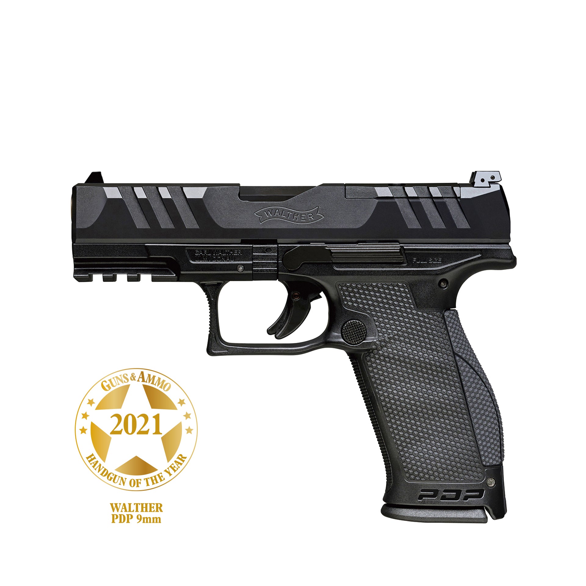 Walther PDP Compact OR in Schwarz, 4 Zoll, linke Seite