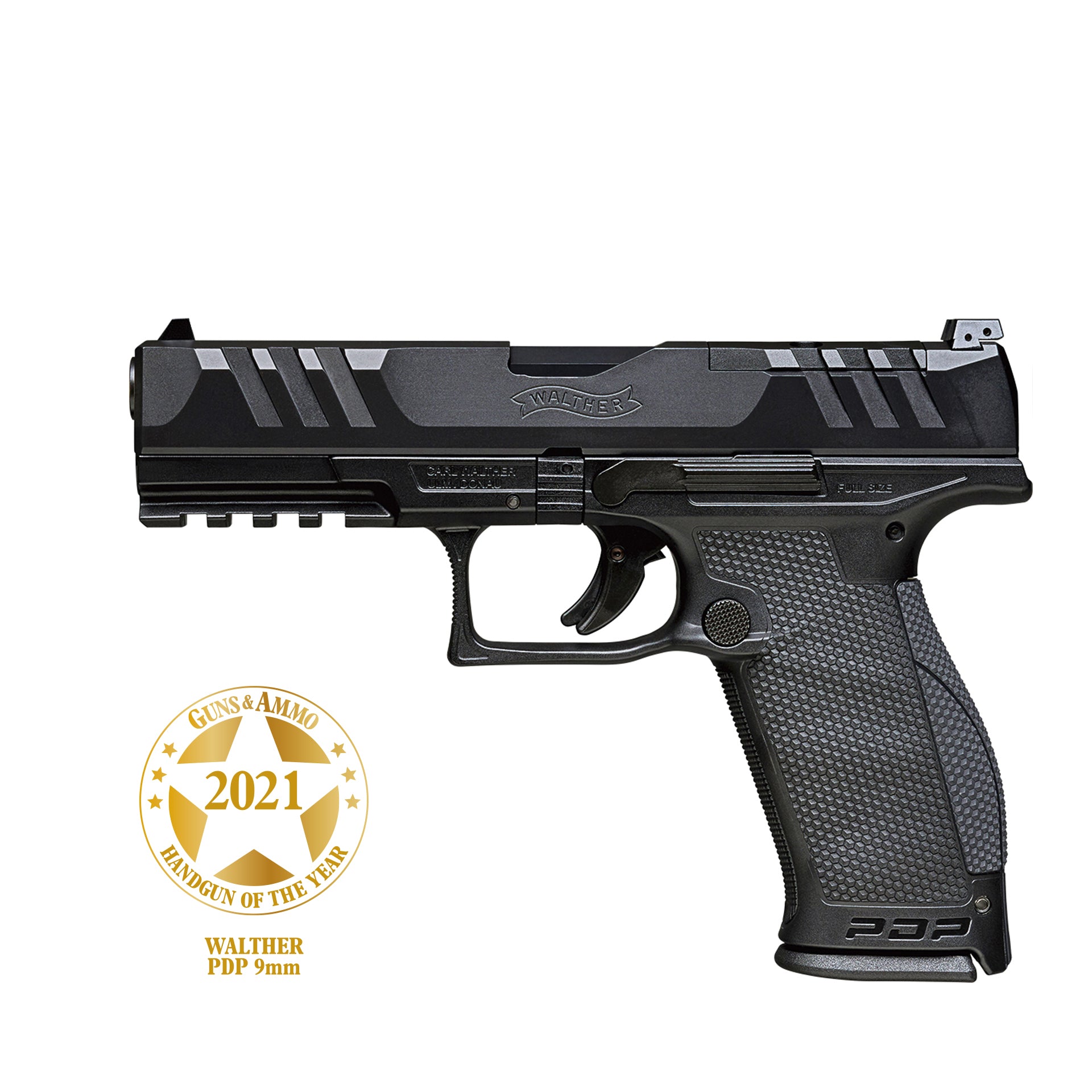 Walther PDP OR in Schwarz, 4,5 Zoll, linke Seite