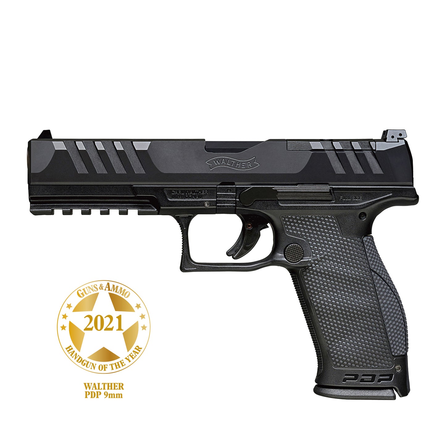 Walther PDP OR in Schwarz, 5 Zoll, linke Seite