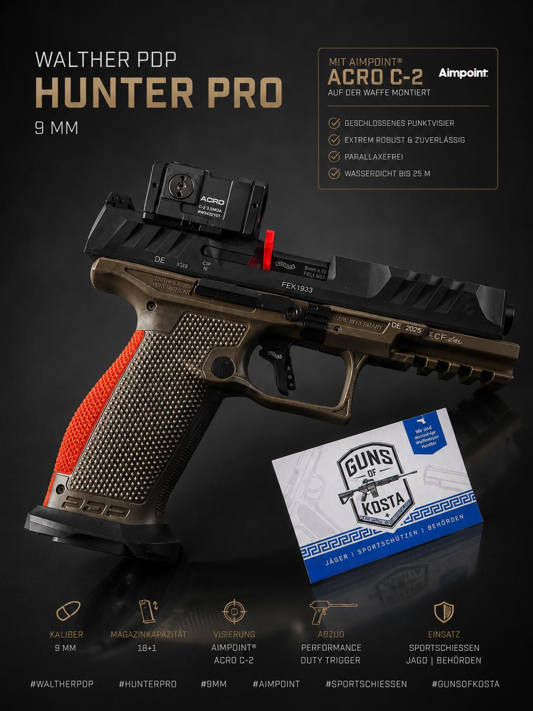 Walther PDP Hunter Pro Compact im Kaliber 9 mm Luger