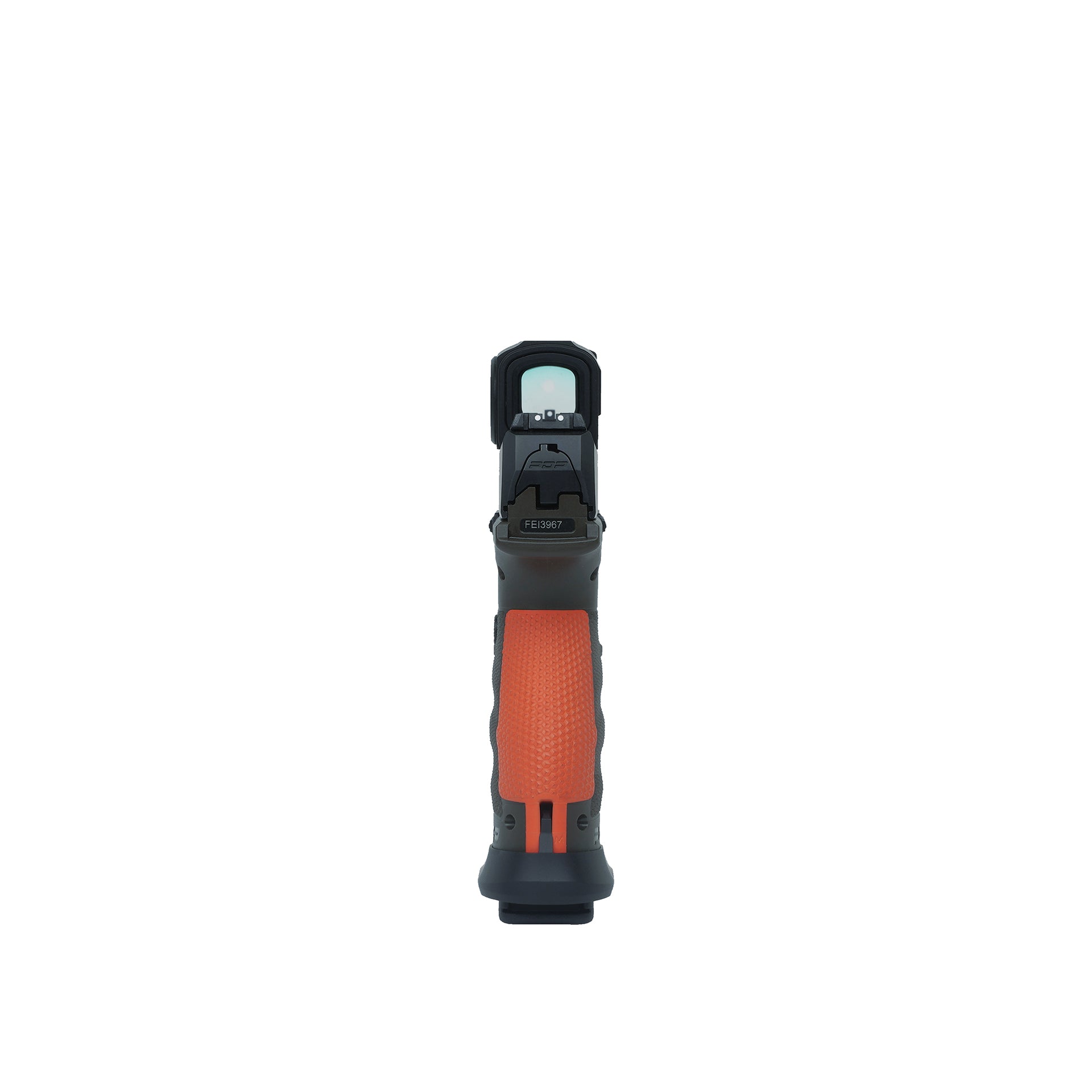 Walther PDP Hunter Pro Compact mit montiertem Rotpunktvisier, Ansicht von hinten