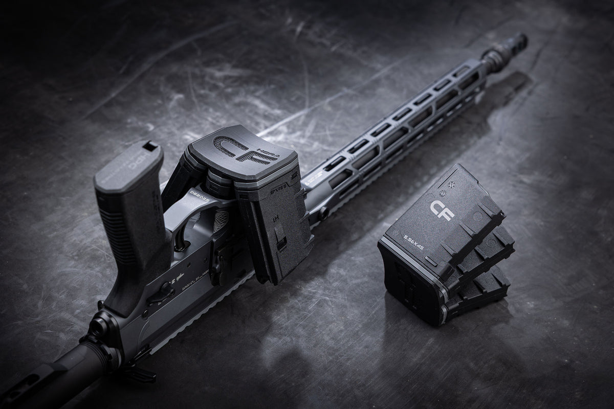 HERA Arms H1CF GEN.3 TRIO Coupler Set: an einer AR15 eingesetzt, zweites Set daneben