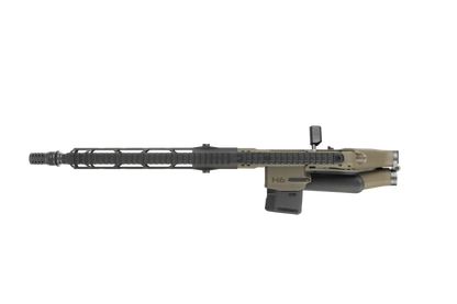 HERA H6K Repetiergewehr GEN2: Draufsicht mit seitlich angeklapptem Schaft, Olivgrün