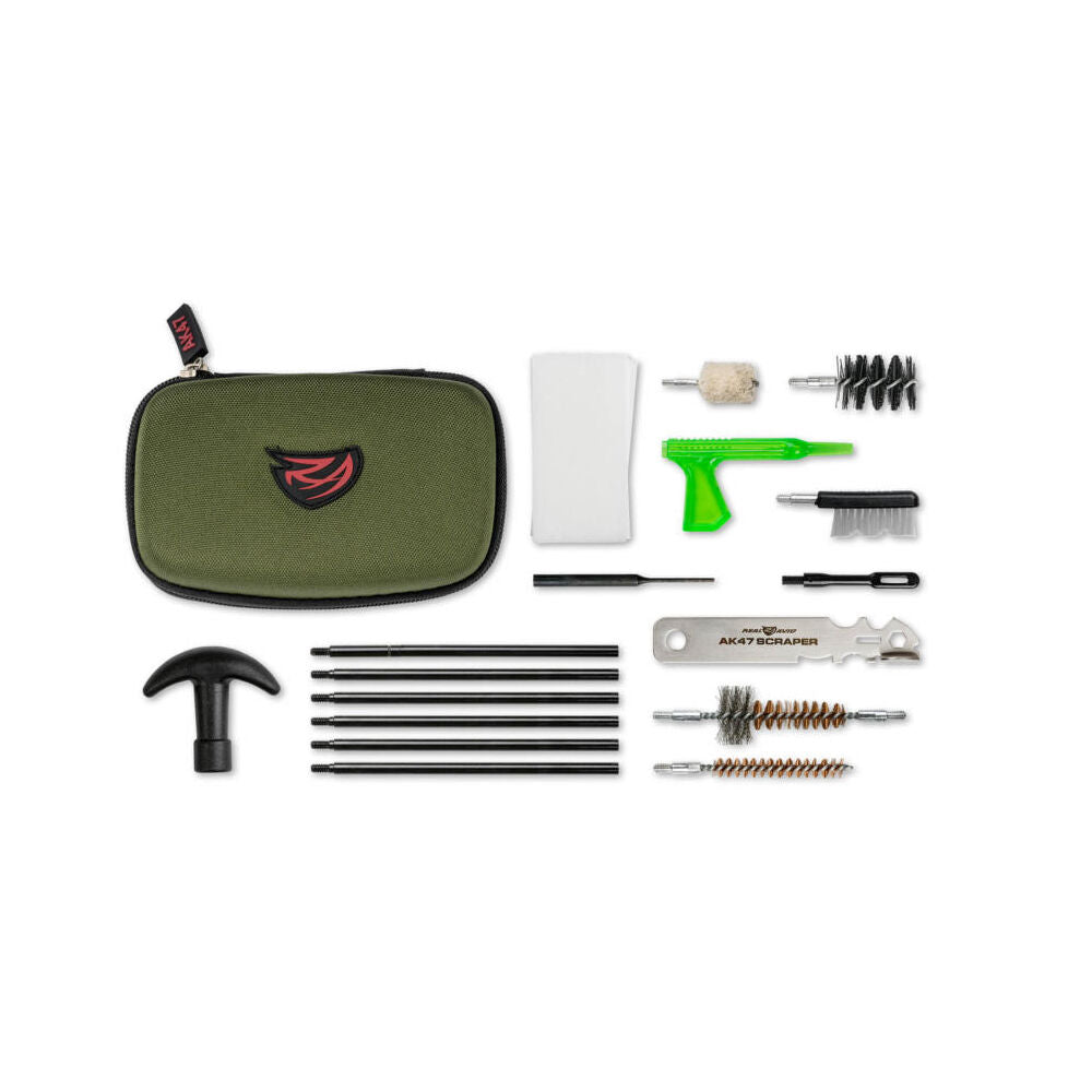 Real Avid Gun Boss AK47 Reinigungskit Inhalt mit Bürsten T-Griff und Patches