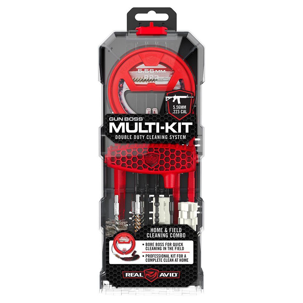 Real Avid Gun Boss Multi-Kit .223 AR15-Reinigungsset mit Putzstock und integrierter Bore-Boss-Schnur
