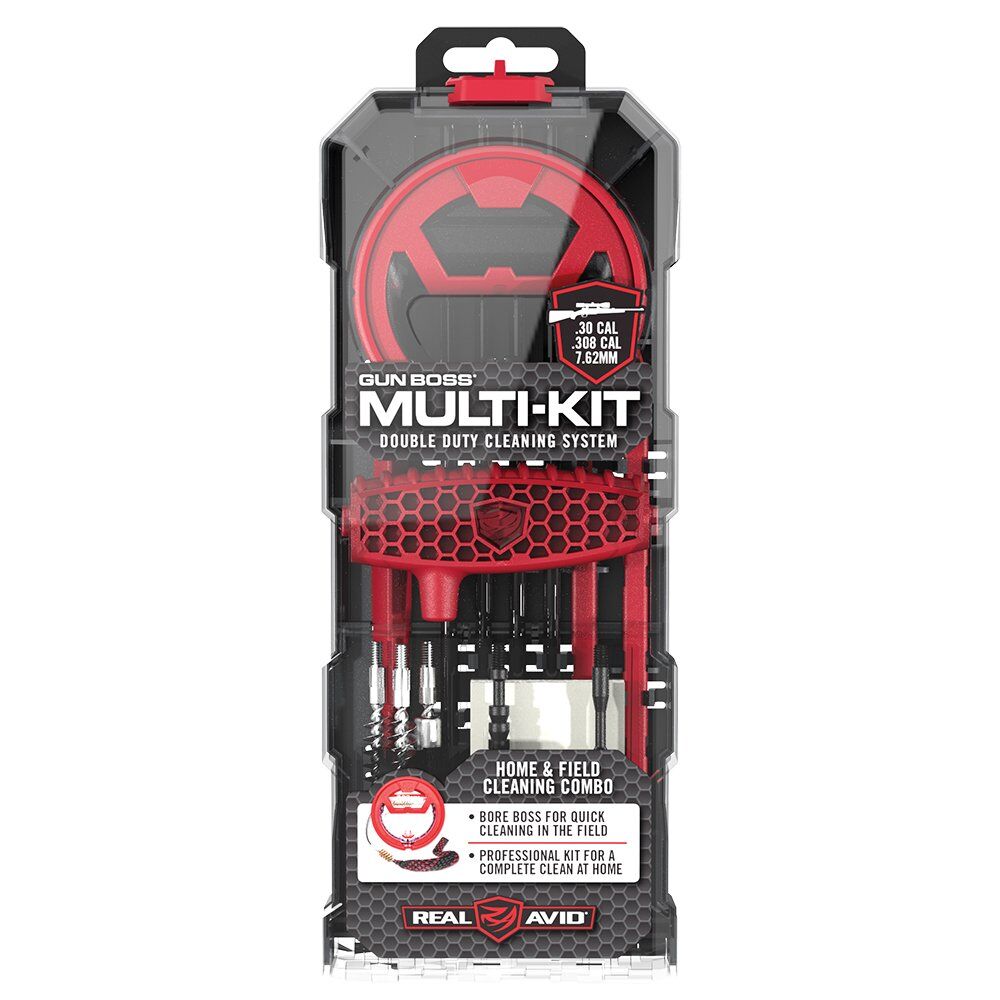Real Avid Gun Boss Multi-Kit .30 .308 7,62 Büchsen-Reinigungsset mit Putzstock und Bore-Boss-Schnur