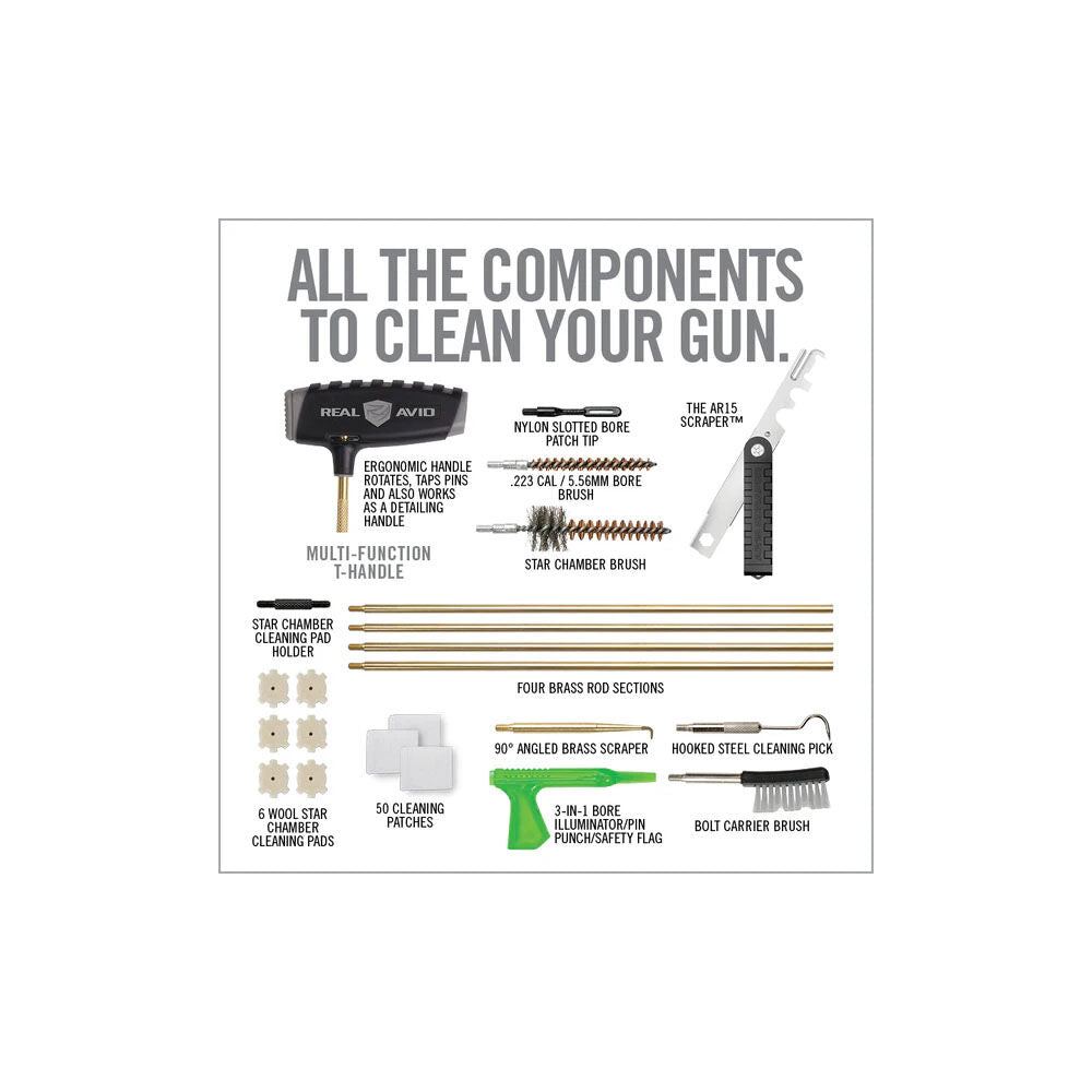 Real Avid Gun Boss Pro AR15 MAX neben einer AR15-Plattform im Range-Bag