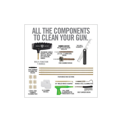 Real Avid Gun Boss Pro AR15 MAX neben einer AR15-Plattform im Range-Bag