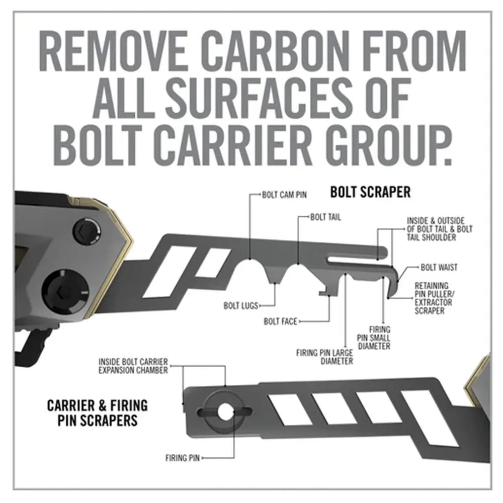 Real Avid Gun Tool Edge AR15 Tanto-Klinge mit Titan- und Black-Oxide-Beschichtung