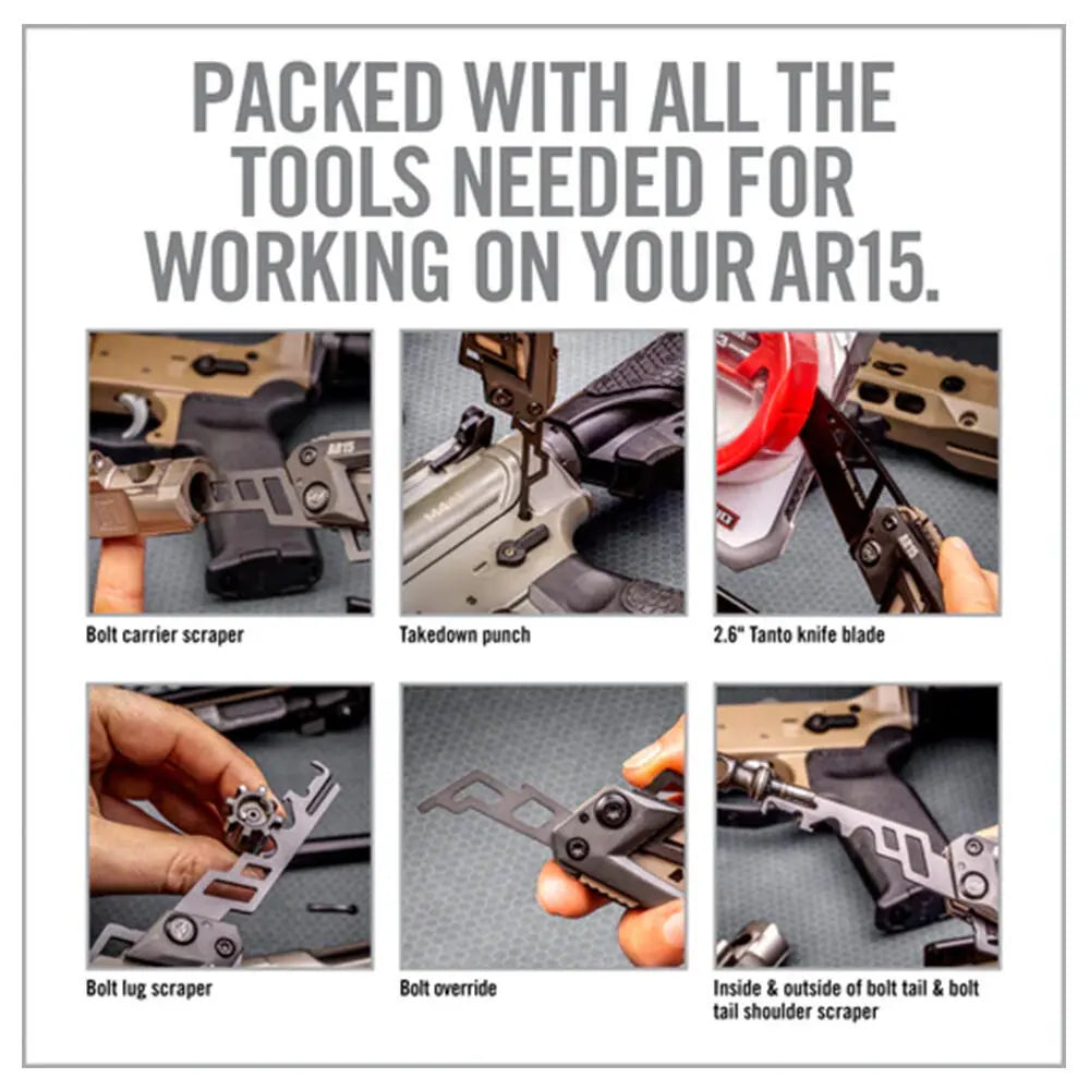 Real Avid Gun Tool Edge AR15 EDC-Multitool im Range-Bag mit AR15