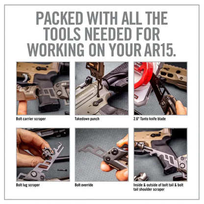 Real Avid Gun Tool Edge AR15 EDC-Multitool im Range-Bag mit AR15