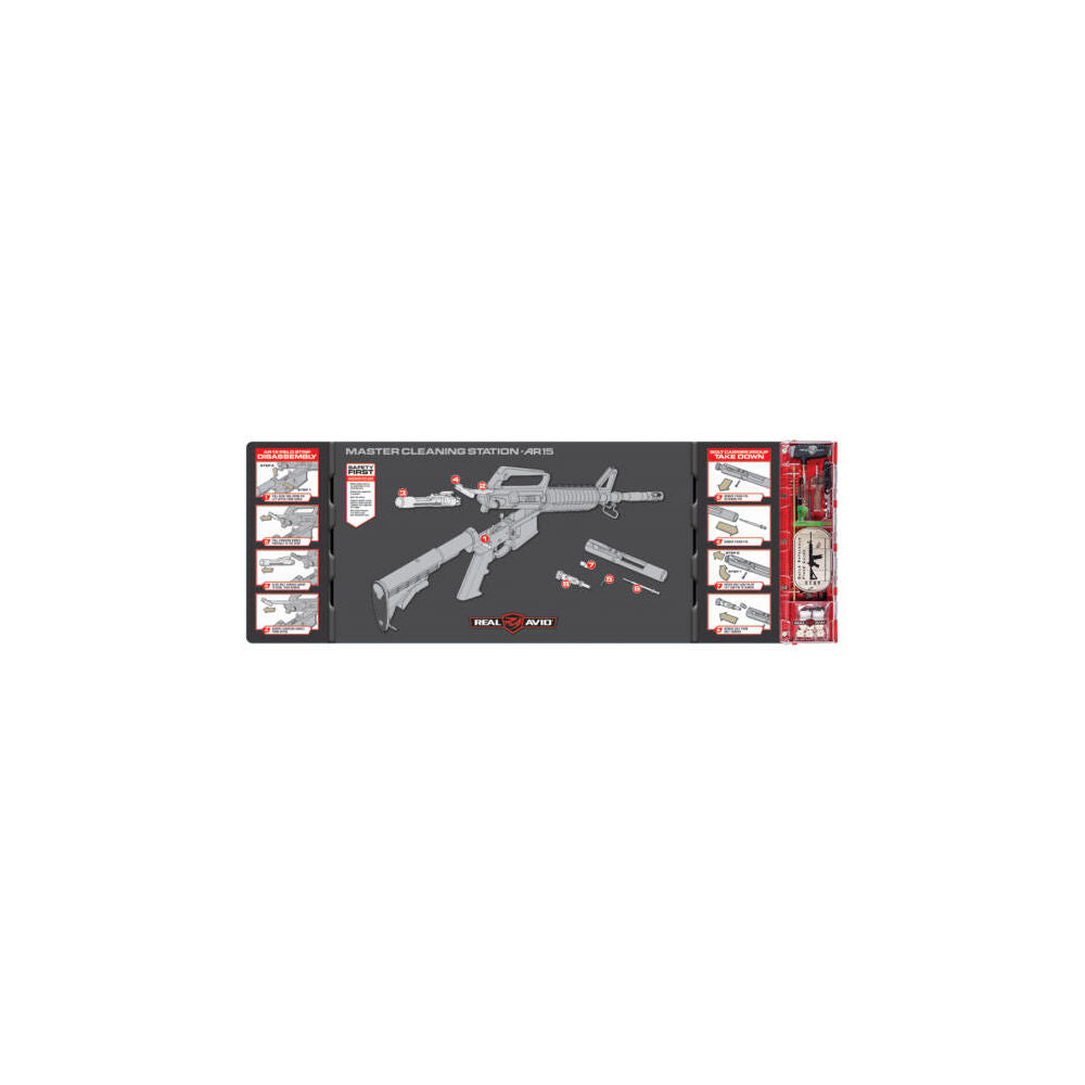 Real Avid Master Cleaning Station AR15 komplett mit Reinigungsmatte und integrierter Tool-Box