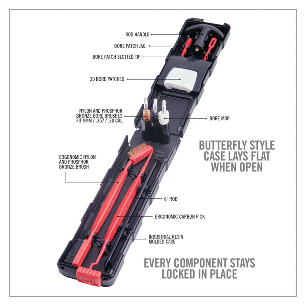 Real Avid Prime-9 Lauf-Bürste und Patronenlagerbürste für 9 mm