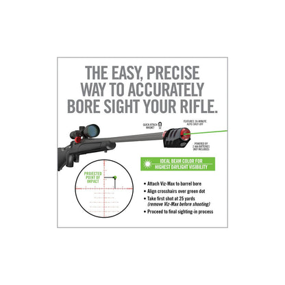 Real Avid Viz-Max Bore Sighter: magnetisch angesetzt an Laufmündung einer Büchse, Einsatzszene