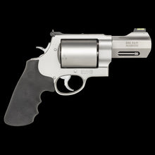 S&W Revolver 500 PC, 3 1/2 Zoll (Stainless matt), Ansicht von rechts mit ungefluteter Trommel und Synthetik-Griffschalen