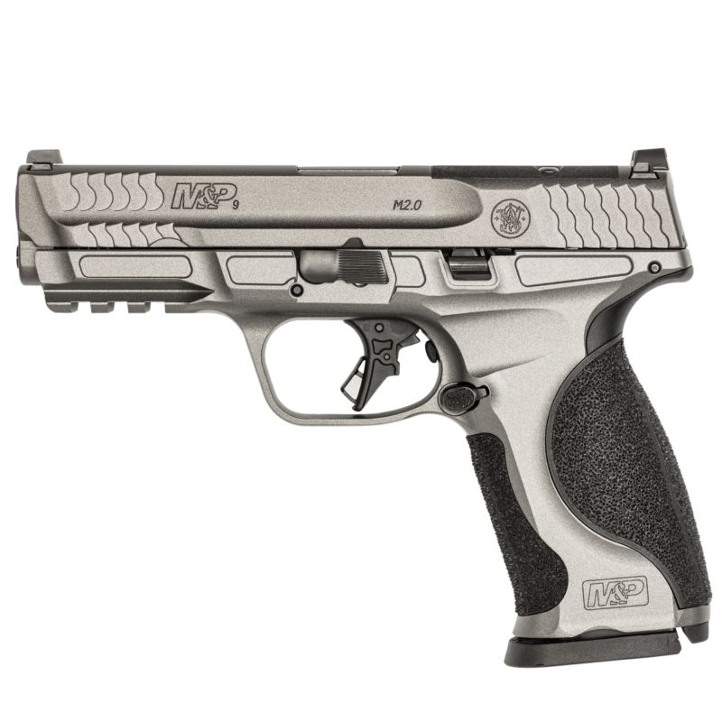 Smith & Wesson M&P9 M2.0 Metal 4 1/4 Zoll OR Sportpistole im Kaliber 9 mm Luger, Tungsten Gray