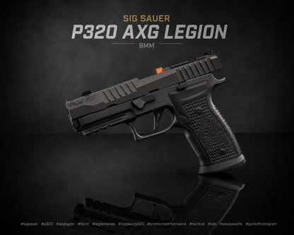 SIG Sauer P320 AXG Legion 9 mm Luger mit AXG Aluminium-Griffmodul und Hogue G10 Griffschalen