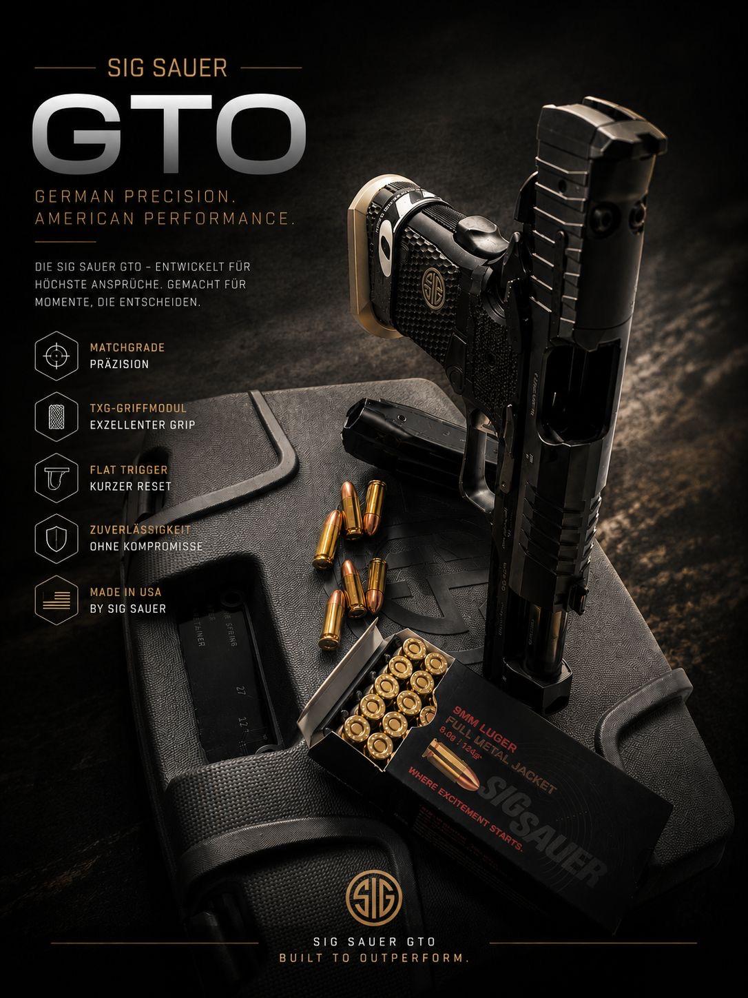 SIG Sauer P211 GTO Sportpistole, seitliche Produktaufnahme
