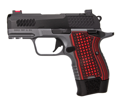 Kimber CDS9 Covert Double Stack 9mm Carry-Pistole, linke Seitenansicht mit Zubehörschiene vor weißem Hintergrund