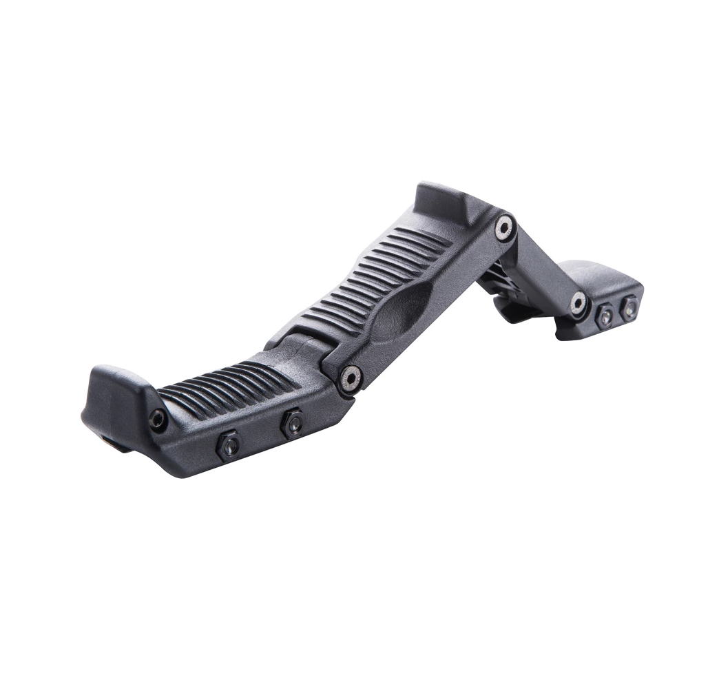 Frontgriff HFGA Hera Arms in Schwarz, Seitenansicht vor weißem Hintergrund