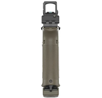 Glock 45 Gen5 Hunter Combo, Rückansicht mit aufgesetztem Aimpoint COA und selbstleuchtender Stahlvisierung als Backup