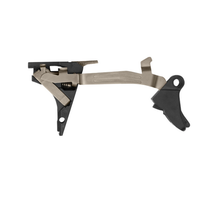 Glock Performance Trigger Matchabzug als Drop-In Abzugseinheit für Glock Gen4/Gen5 9mm, seitliche Ansicht auf weißem Hintergrund
