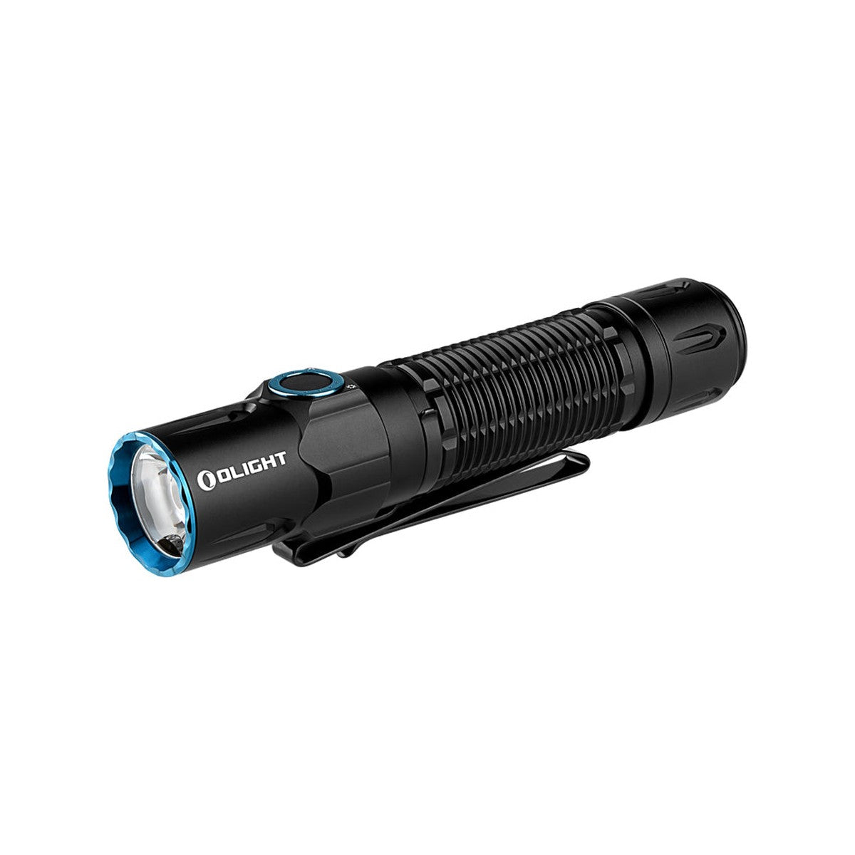 Olight Warrior 3S in Schwarz mit Seitenschalter und Pocketclip aus dem Taktik Set
