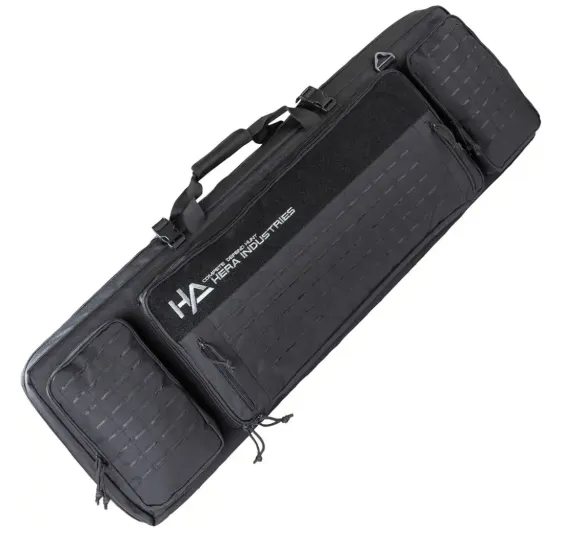 Hera Arms Langwaffenfutteral Lasermolle Long Frontansicht mit MOLLE-Außentaschen