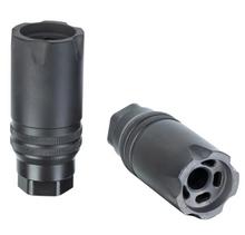 Hera Arms Linear Compensator Small Gen. 3 in Schwarz, Seitenansicht vor weißem Hintergrund