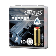 Walther Pfeffer Gas Patronen im Kaliber 9 mm P A K mit 10 Schuss in Originalverpackung für Schreckschusswaffen