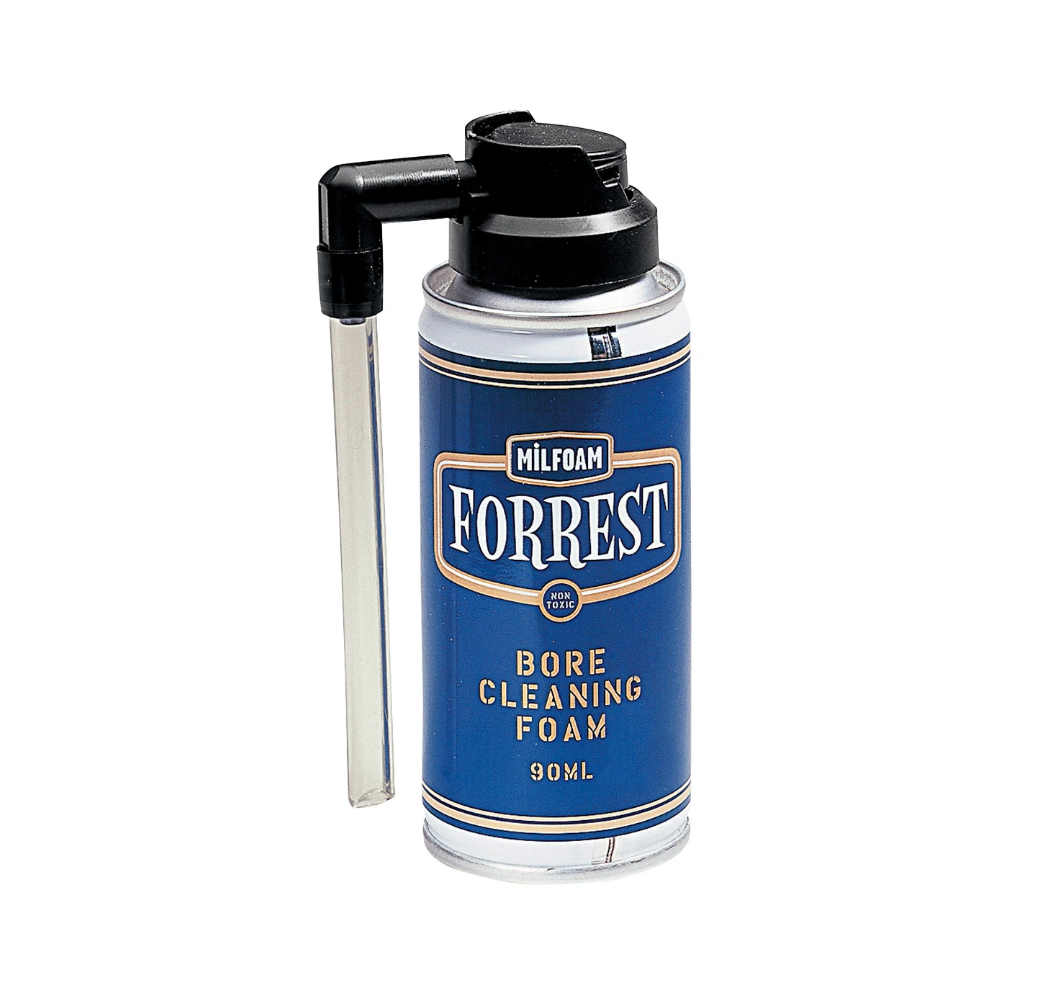 Milfoam Forrest Reinigungsschaum 90 ml – blaue Dose mit Sprühkopf für Waffenlaufreinigung
