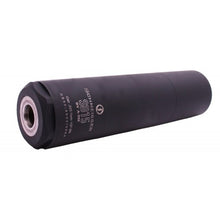 Schmeisser SD15 Schalldämpfer für .223 Remington in Schwarz, Seitenansicht mit sichtbarem 1/2x28 UNEF-Gewinde