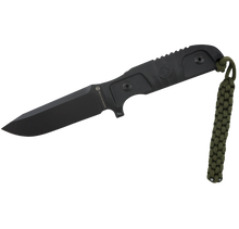 Schmeisser HUGO TWO Taktikmesser mit mattschwarzer D2-Klinge, G10-Griff, Fangriemen und Kydex-Scheide
